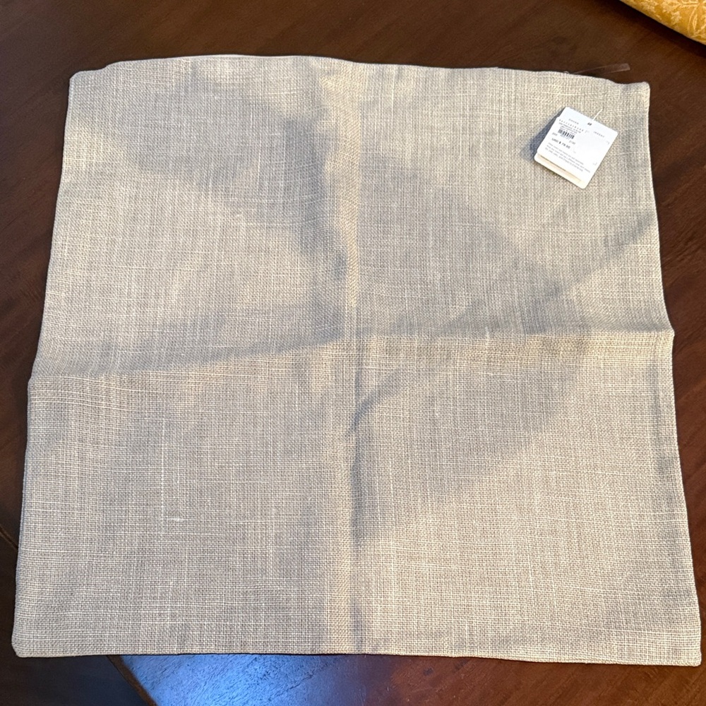 Pottery Barn Pewter Linen Pillow Cover 20” Libeco